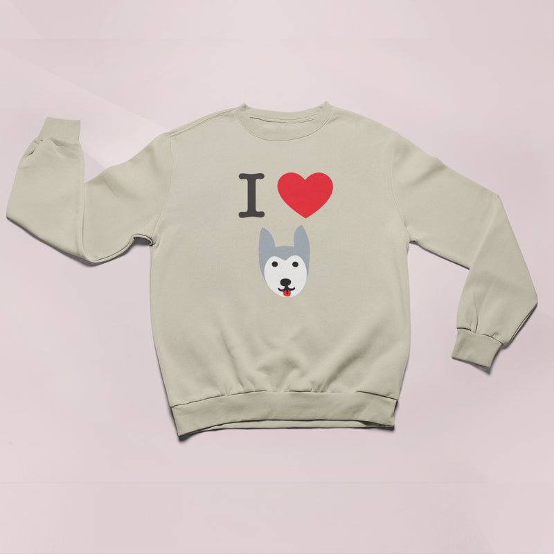 I Love My Dog Sweatshirt -Hunter